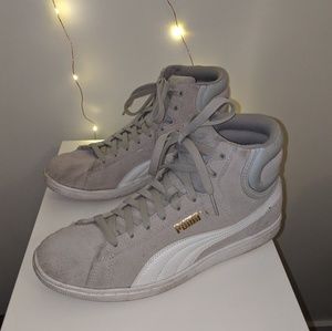 Puma Grey suede hightops